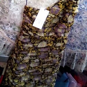 Zara One Shoulder Shirred Floral Dress Size XS New.